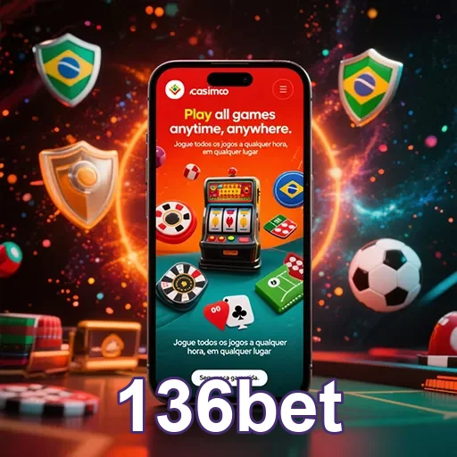 Imagem promocional da 136bet destacando apostas esportivas e cassino no site 136bet