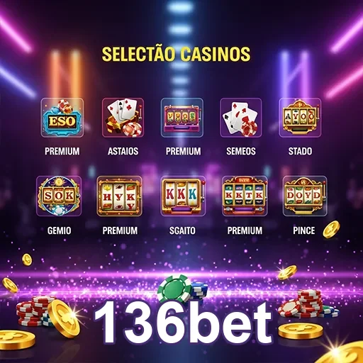 Imagem de jogos de cassino no site 136bet, destaque para variedade de opções de entretenimento online